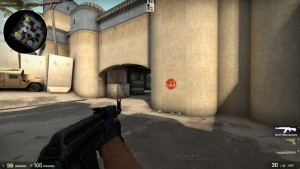 Leave a Gap between the  Wall and Crosshair